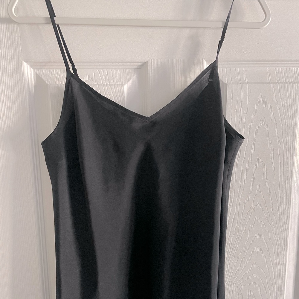 100% JCREW Black Silk Blouse